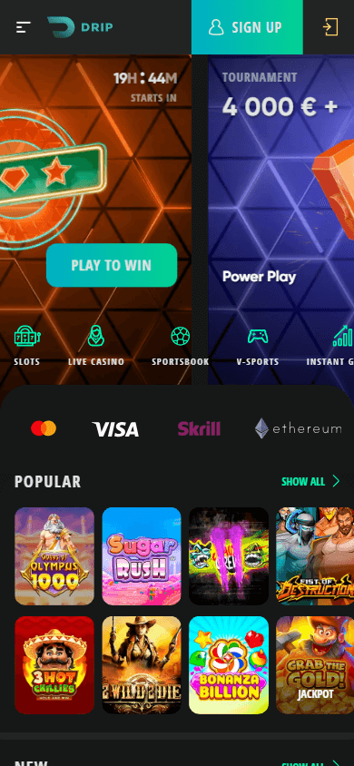 Drip Casino Mobile screenshot
